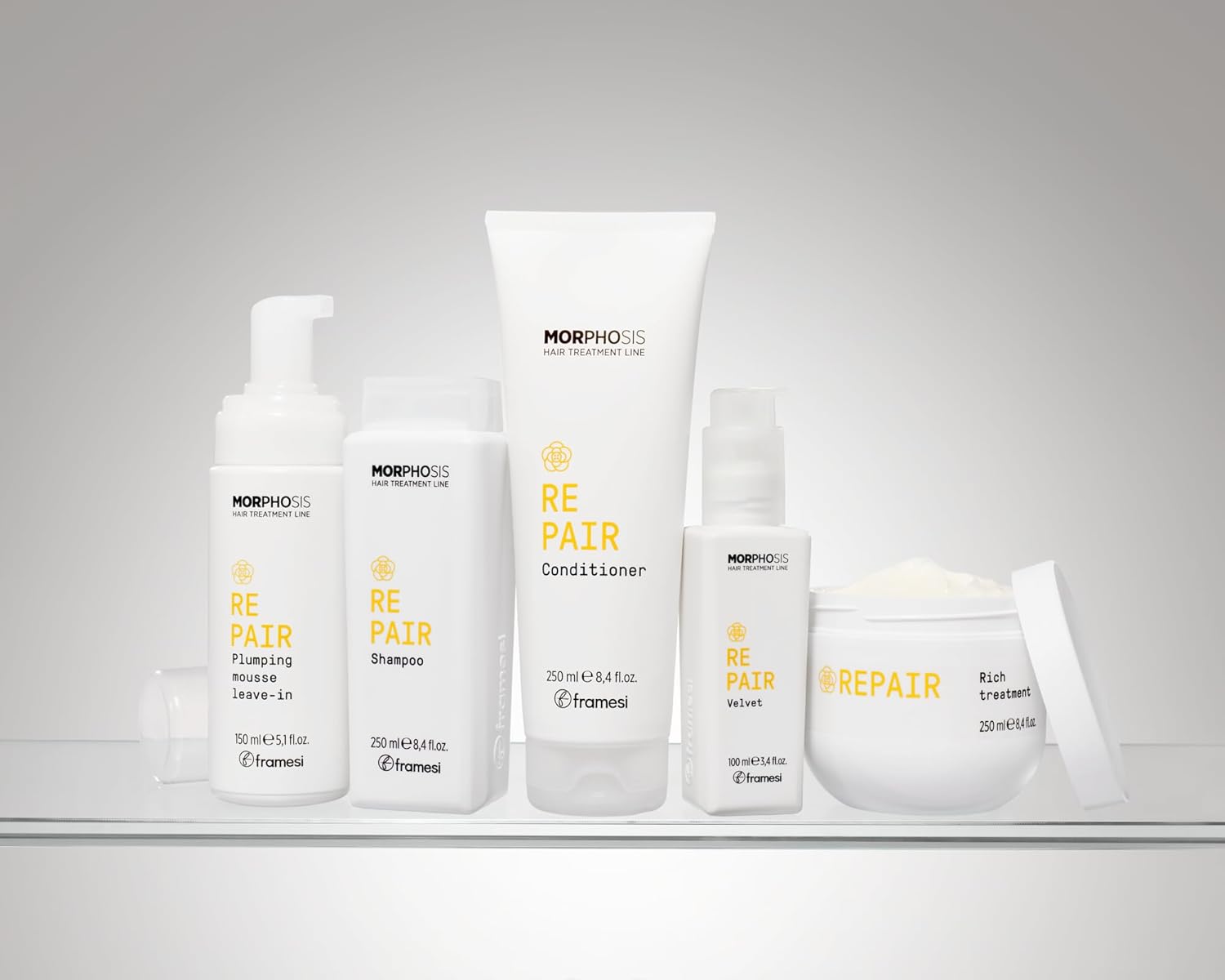 FRAMESI Morphosis Repair Plumping Hair Mousse 5.1 fl oz, Weightless Leave In Conditioner : Beauty & Personal Care