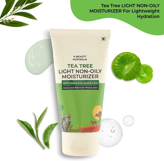 Hyd Australian Tea Tree Oil Free Moiisturizer For Face For Oily & Acne Prone Skin With & Cica |Tea Tree Light Non-Oily Moiisturizer For Face |Face Moiisturizer For Women & Men | 80 Gm