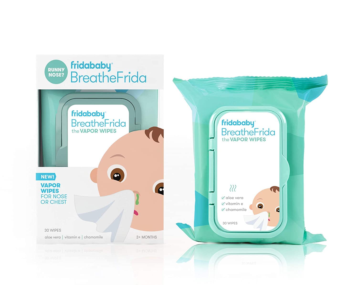 Frida Baby Breathefrida Vapor Wipes for Nose or Chest, 30 Count (Pack of 1)