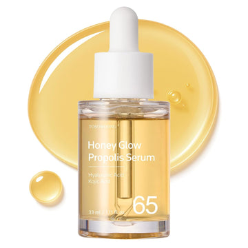 Honey Glow 65% Propolis Serum, Hyaluronic Acid, Kojic Acid, Niacinamide, Hydrating Facial Soothing Moisturizer For Irritated Uneven Skin Tone, Glass Skin, Korean Skin Care, 33Ml, 1.11 Fl.Oz