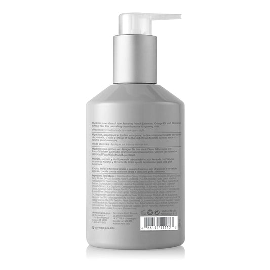 Dermalogica Body Hydrating Cream, Body Lotion With Green Tea And Lemon Oil - Gently Tones And Hydrates Skin To Relieve Dryness, 10 Fl Oz