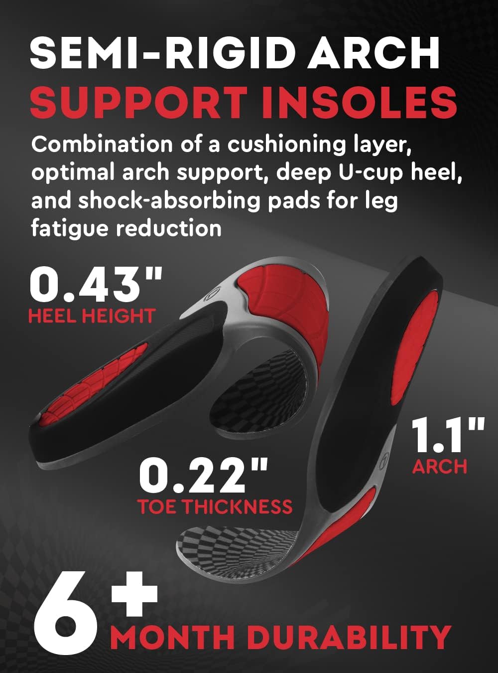 (New) Work Orthotic Insoles - Anti Fatigue Medium Arch Support Shoe Insert Men Women - for Plantar Fasciitis Flat Feet Leg - Relieve Foot Pain - Work Boot Insoles for Standing All Day (XXL, Gray) : Health & Household