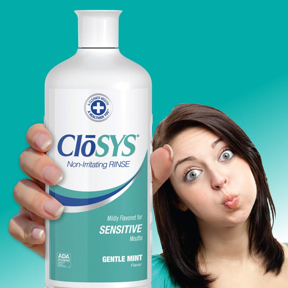 CloSYS Sensitive Mouthwash, 3.4 Ounce Travel Size (48 Count), Gentle Mint, Alcohol Free, Dye Free, pH Balanced, Helps Soothe Mouth Sensitivity, Fights Bad Breath : Health & Household