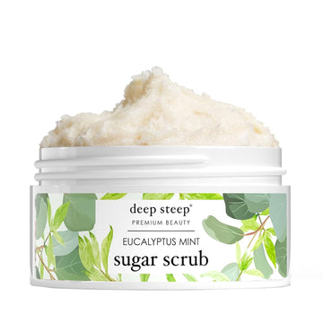 Deep Steep Sugar Scrub, Brown Sugar Vanilla, 8 Oz – Exfoliating Body Scrub With Organic Coconut Oil, Shea Butter & Argan Oil – Vegan, Clean Beauty, Smooth, Soft & Nourished Skin