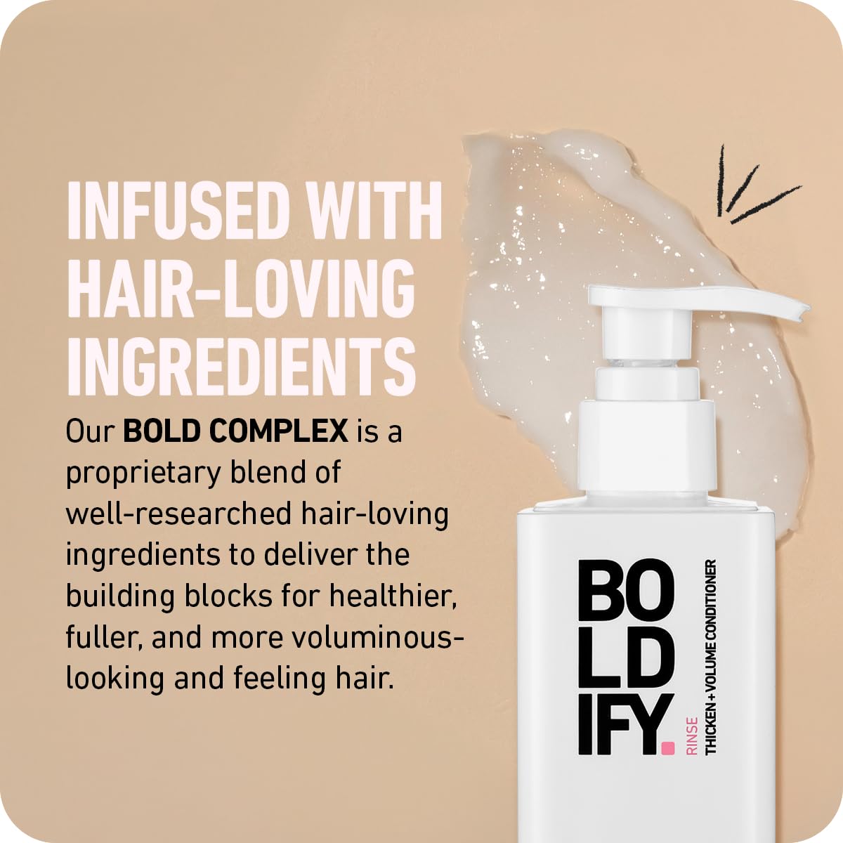 Boldify Thicken Volume Conditioner - Ultimate Biotin Formula for Hair Thickening, Split End Repair, Nourishment, and Fine or Oily Hair for Women & Men : Beauty & Personal Care