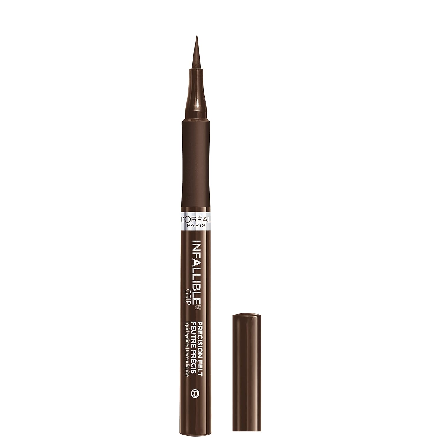 L’Oréal Paris L’Oreal Paris Makeup Infallible Grip Precision Felt Eyeliner, Smudge Resistant, Long Lasting Waterproof Eyeliner, Brown, Brown, 0.03 Fl Oz