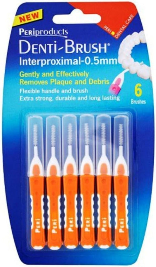 Denti-Brush Six Interproximal Brush, 0.5 Mm