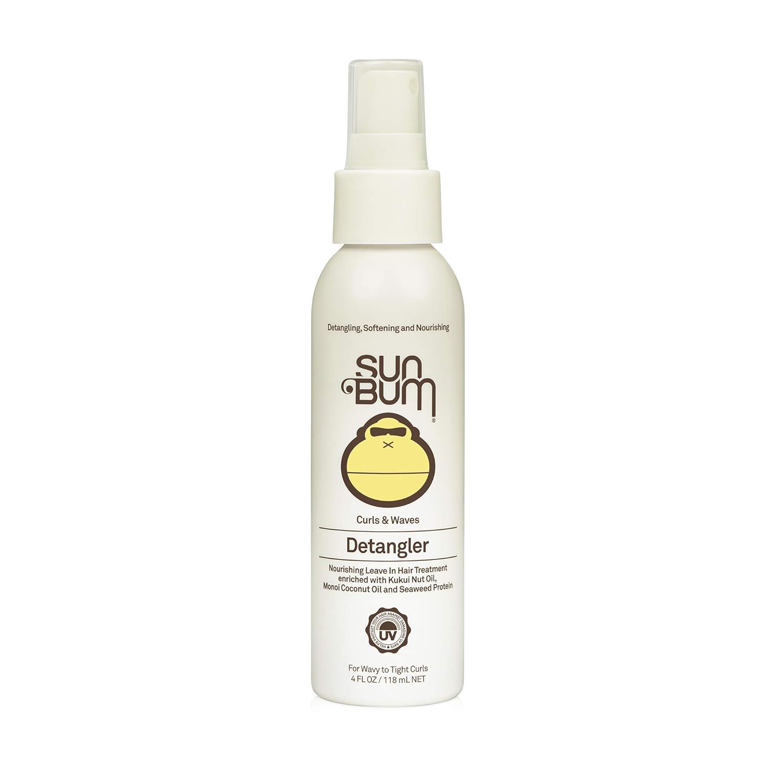 Sun Bum Curls & Waves Detangler | Vegan and Cruelty Free Moisturizing Hair Treatment for Wavy and Curly Hair | 4 oz