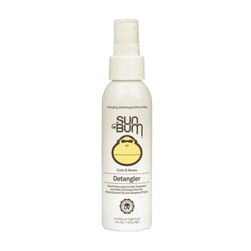 Sun Bum Curls Detangler | Vegan And Cruelty Free Moisturizing Hair Treatment For Wavy And Curly Hair | 4 Oz