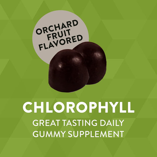 Nature’s Way Chlorophyll Gummies, Healthy Skin and Body Detox*, Orchard Fruit avored, 60 Gummies
