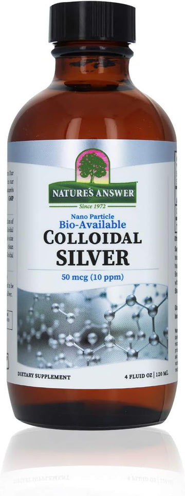 Colloidal Silver Liquid 10 PPM 50 MCG High Potency Superior Elemental Silver Liquid Salve Immune Support Supplement, 4 fl. oz | Natural Immune Support | Safe Dose | High Effectiveness