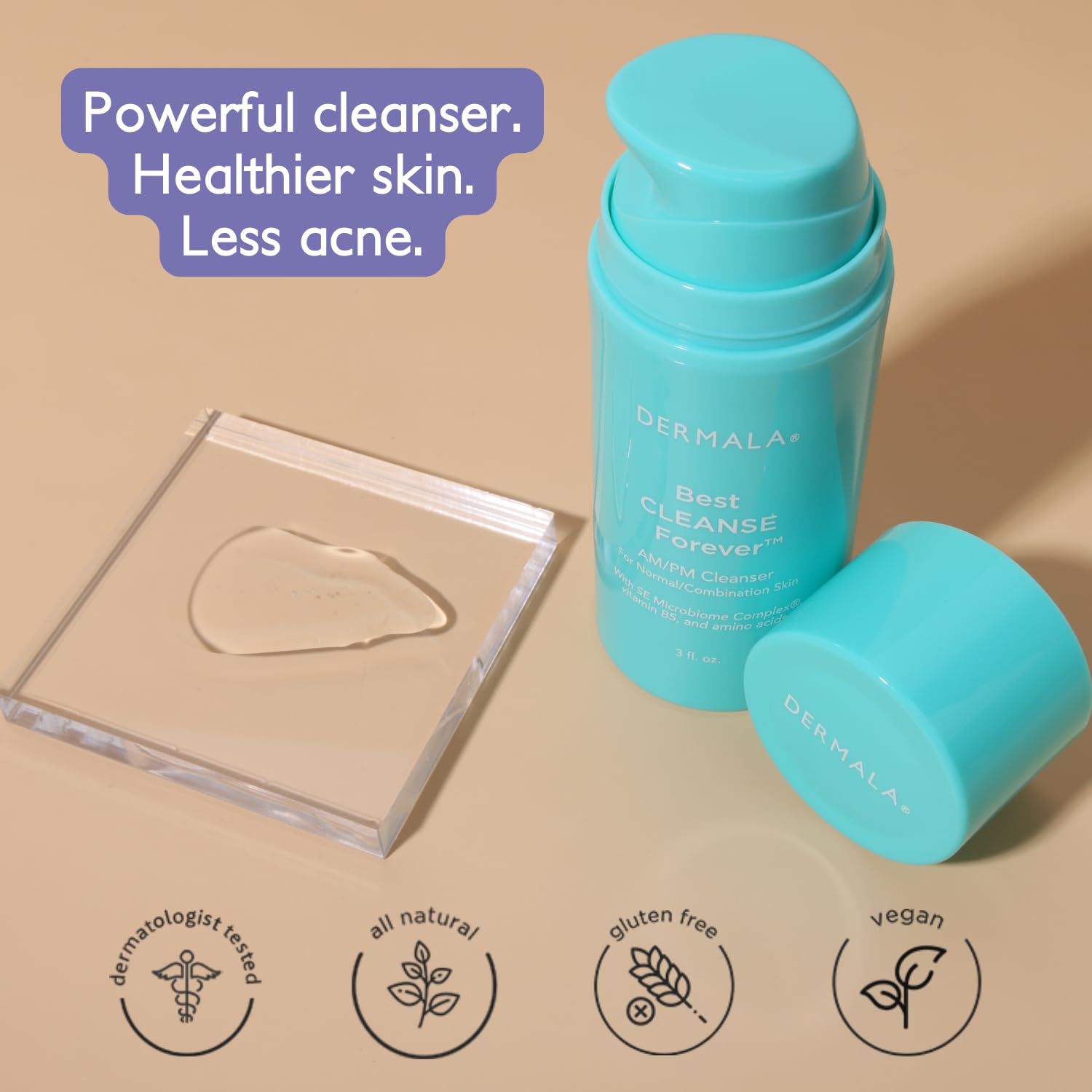 #Fobo Cleanse With Benefits, Am/Pm Cleanser By Dermala - Natural, Gentle, Ph Balanced Cleanser For Acne-Prone, Pimple-Free Skin : Beauty & Personal Care