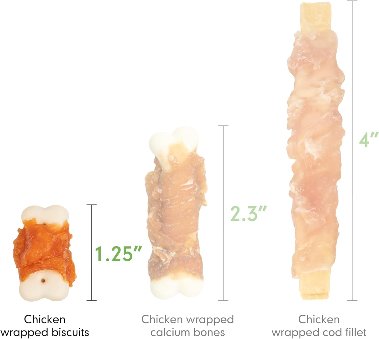 MON2SUN Dog Treats, Mini Chicken Wrapped Biscuits with Added Vitamins, Healthy Training Snacks for Small Medium and Large Dogs, 10.58oz : Pet Supplies