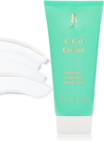 Bybi Beauty C-Caf Vitamin C Face Cream - Reduces Puffiness, Hyperpigmentation & Scars - Brightening & Hydrating - Antioxidant-Rich Matcha & Caffeine - Shea Butter, Glycerin, Squalane - Vegan - 60Ml