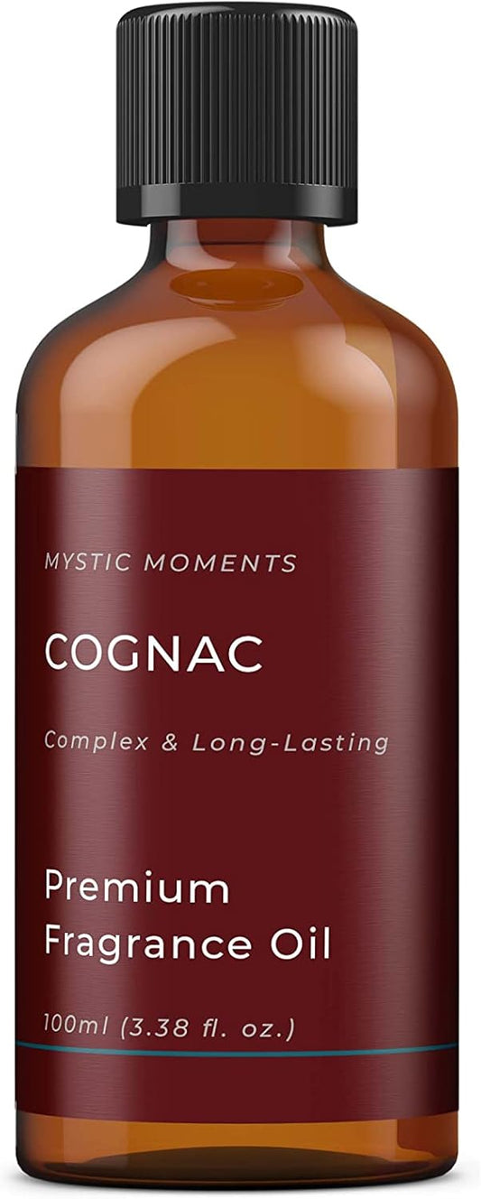 Mystic Moments | Cognac Fragrance Oil - 100ml - Perfect for Soaps, Candles, Bath Bombs, Oil Burners, Diffusers and Skin & Hair Care Items