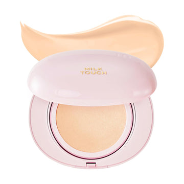 Milktouch Cushion Foundation, 24H Flawless Skin, Radiant Shine, No Oxidation, Long-Lasting, Non-Creasing, 60% Hydrating Skincare Infused Korean Foundation, Valentines Gifts (19W Warm Ivory)