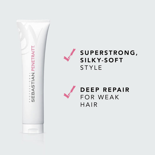 Sebastian Professional Penetraitt Deep Repair & Strengthening Masque | For Dry, Damaged, & Colored Hair