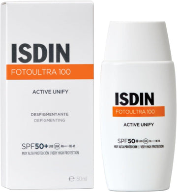 FotoUltra 100 ISDIN Active Unify SPF 50+ - Facial sunscreen, Brightens and evens skin tone, 50 ml