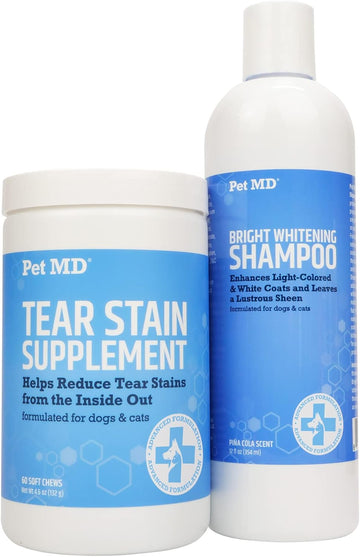 Pet Md Bright Whitening Shampoo & Tear Stain Supplement Chews