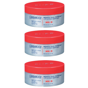 Giovanni Magnetic Force Styling Wax, 2 Oz. Firm Hold, Conditions & Shines, Adds Fullness & Volume, Soothes Hair & Scalp (3 Pack)