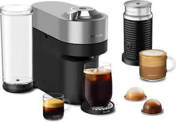 Nespresso Vertuo Pop+ Deluxe Coffee And Espresso Machine By Breville With Milk Frother, Titan Medium