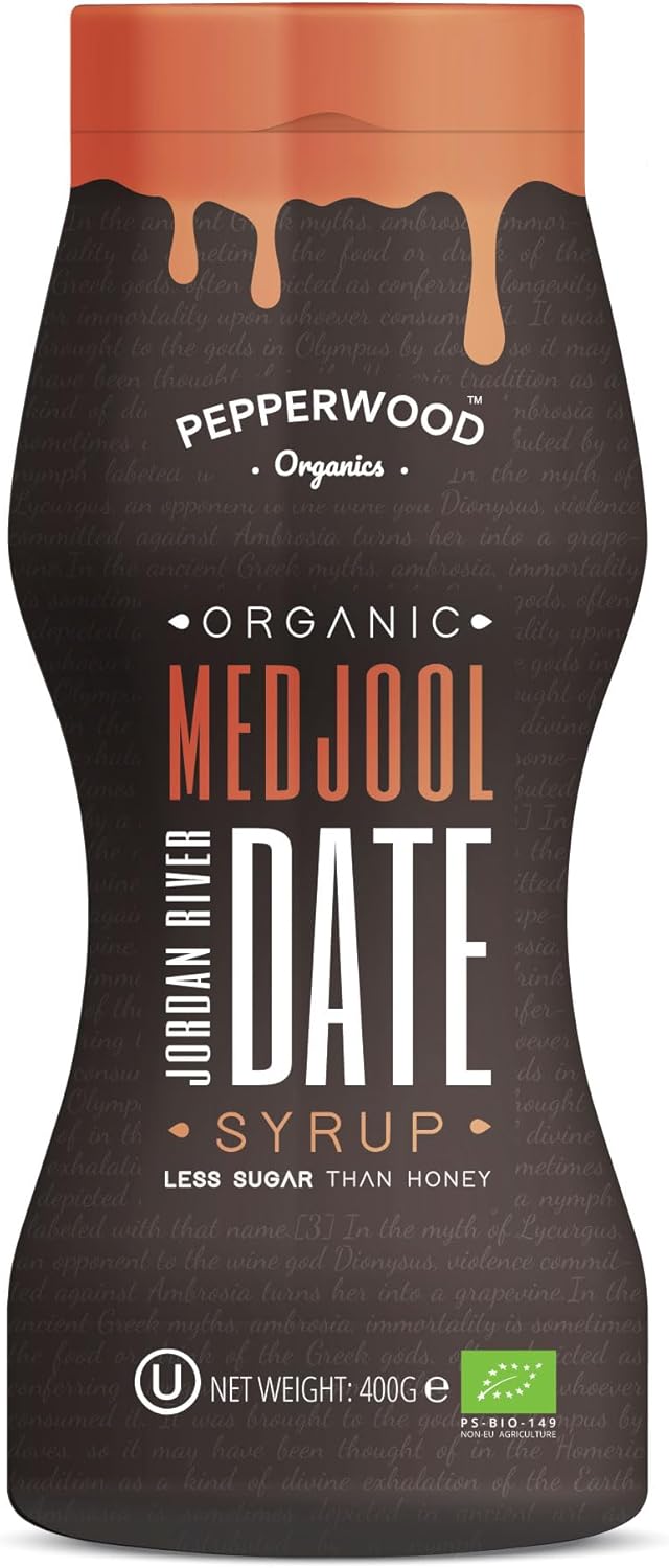 Organic Medjool Date Syrup 400G - Made From 100% Organic Jordanian River Medjool Dates - By Pepperwood Organics