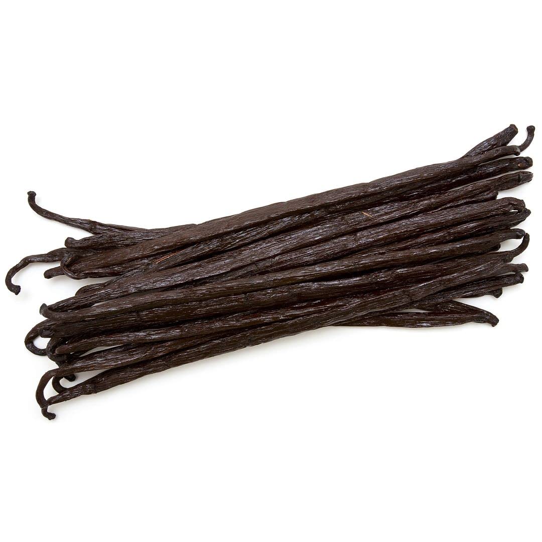 Ugandan Vanilla Beans Whole Grade A Vanilla Pods For Homemade Vanilla Extract, Baking, Ice Cream, Flavoring, & Vanilla Powder (10 Pack)