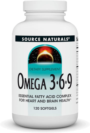 Source Naturals Omega 3-6-9, Essential Fatty Acid Complex For Heart And Brain Health* - 120 Softgels