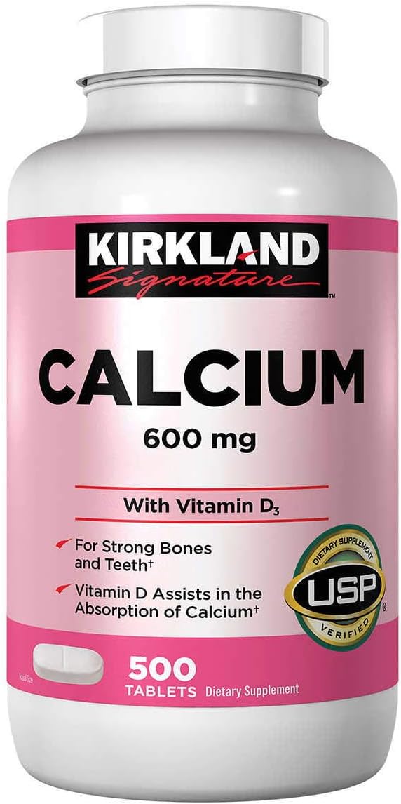 Kirkland Signature Calcium + D3, 500-Count Tablets(Pack Of 2)