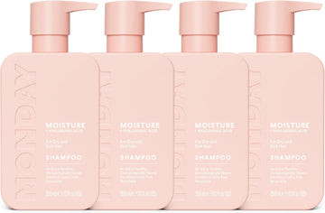 Monday 4 X 350 Ml Haircare Moisture Conditioner With Hyaluronic Acid, Coconut Oil & Shea Butter For Dry & Dull Hair
