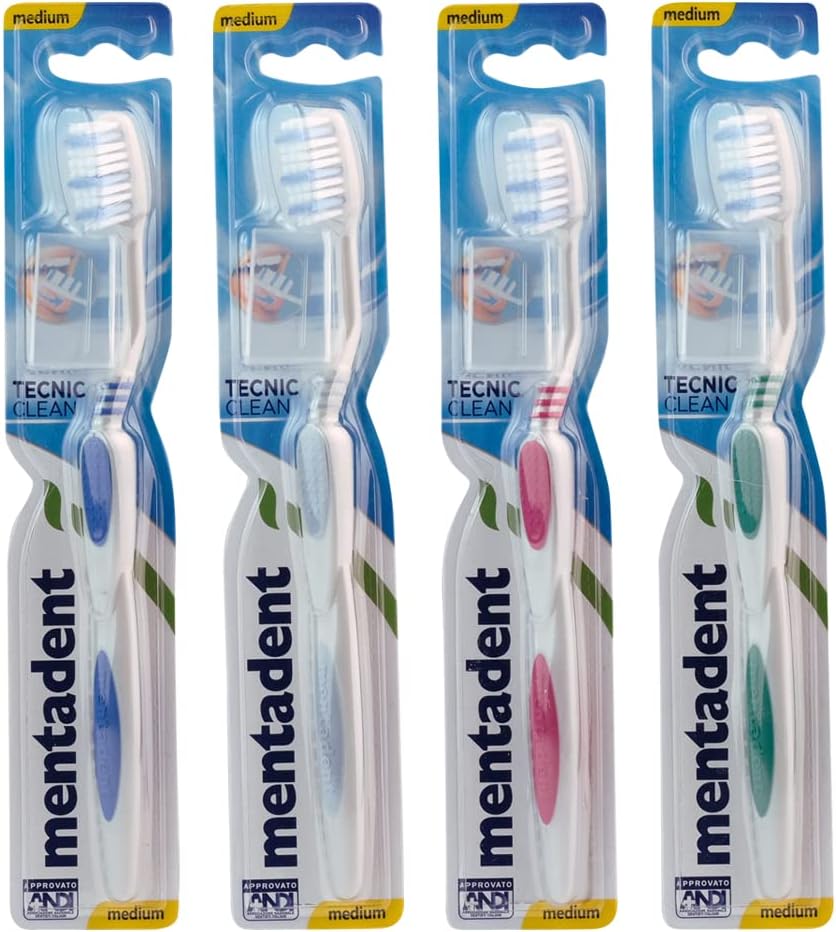 12 x Mentadent Teeth Tecnic Clean Toothbrush Medium