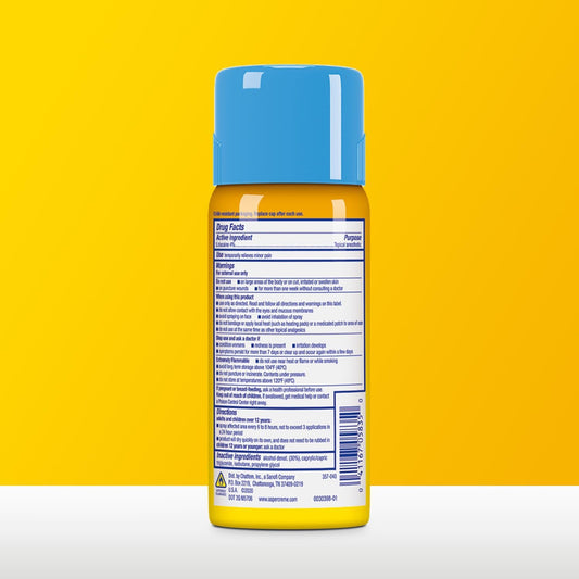 Aspercreme Lidocaine Dry Spray Soothes Aggravated Nerves, Numbing Topical Pain Relief Spray With Max-Strength 4% Lidocaine Sprays At Any Angle, 4 Oz