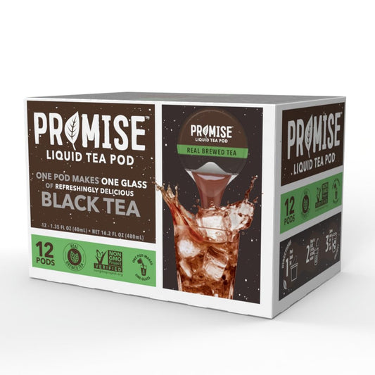 Promise Tea Single Serve Liquid Tea Concentrate Pods By Java House, Peel And Pour (Pack Of 12, Black Tea)