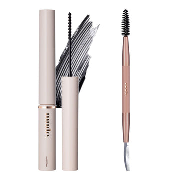 Mude Inspire Skinny Curling & Multi-Fixer Clear Black And Lash Comb Set Volumizing Curling Mascara For Dramatic Lashes Smudge-Proof Water-Proof Stays On All Day