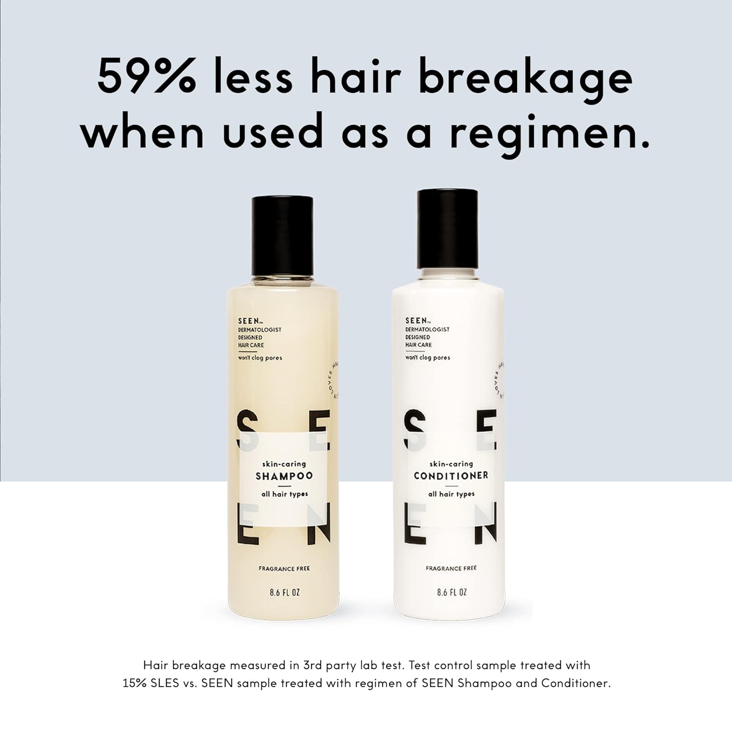 SEEN Shampoo & Conditioner Eco-Refills, Fragrance Free Bundle-Non-Comedogenic & Sulfate-Free Hair Shampoo & Conditioner- Dermatologist-Developed - Safe for Sensitive, Eczema Prone Skin : Beauty & Personal Care