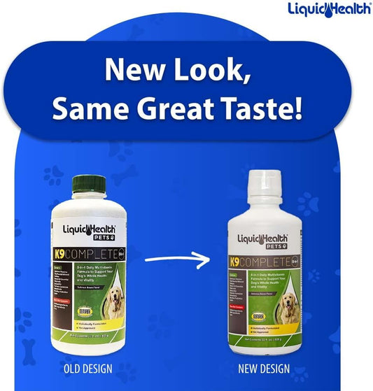 Liquidhealth 32 Oz K9 Complete 8-In-1 Liquid Multivitamin For Dogs & Puppies, All In One Complete Formula Dog Snob, Senior Puppy Dog Diet, Canine Vitamins, Skin And Coat, Joint Health, Immune Support