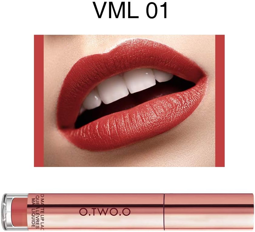 O. Two. O Non Stick Cup Matte Lip Gloss Mist Lip Glaze Does Not Fade Liquid Lipstick (Vml01)