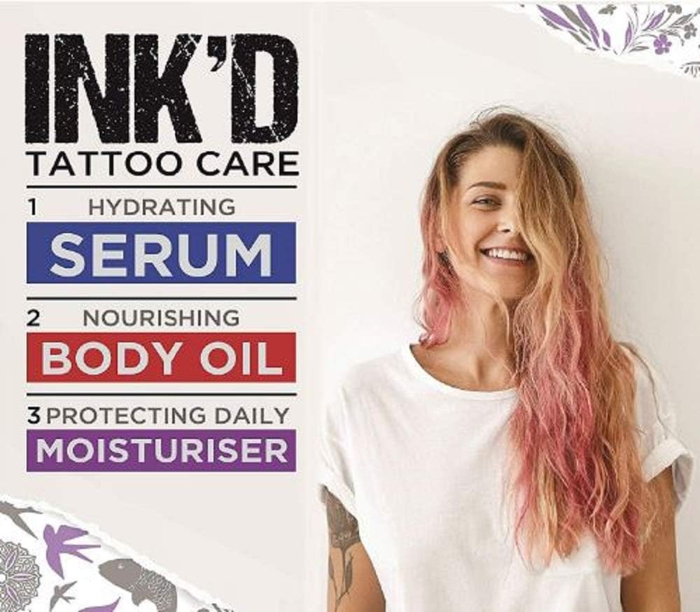 Ink'D Tattoo Care - Hydrating, Nourishing, Protection - Serum, Oil, Moisturiser (Moisturiser)
