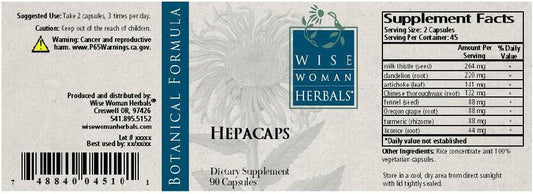 Buy Wise Woman Herbals Hepacaps, Pure Non-Gmo, Milk Thistle & Herbal Liver Detox Blend, Supports Healthy Gallbladder & Digestion, Antioxidant Protection, Natural Cleanse & Bile Flow, 90 Veg Caps On  Free Shipping On Qualified Orders