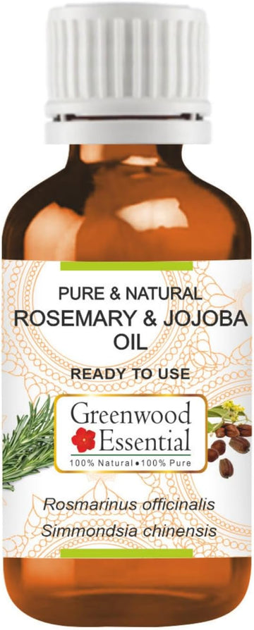 Greenwood Essential Rosemary And Jojoba Oil, Liquid Gold For Hair And Scalp- Pure And Natural 200Ml (6.76Oz)