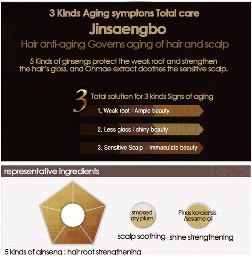 Ryoe Korean Jinsaengbo Total Anti Ageing Shampoo + Conditioner For Dry Scalp
