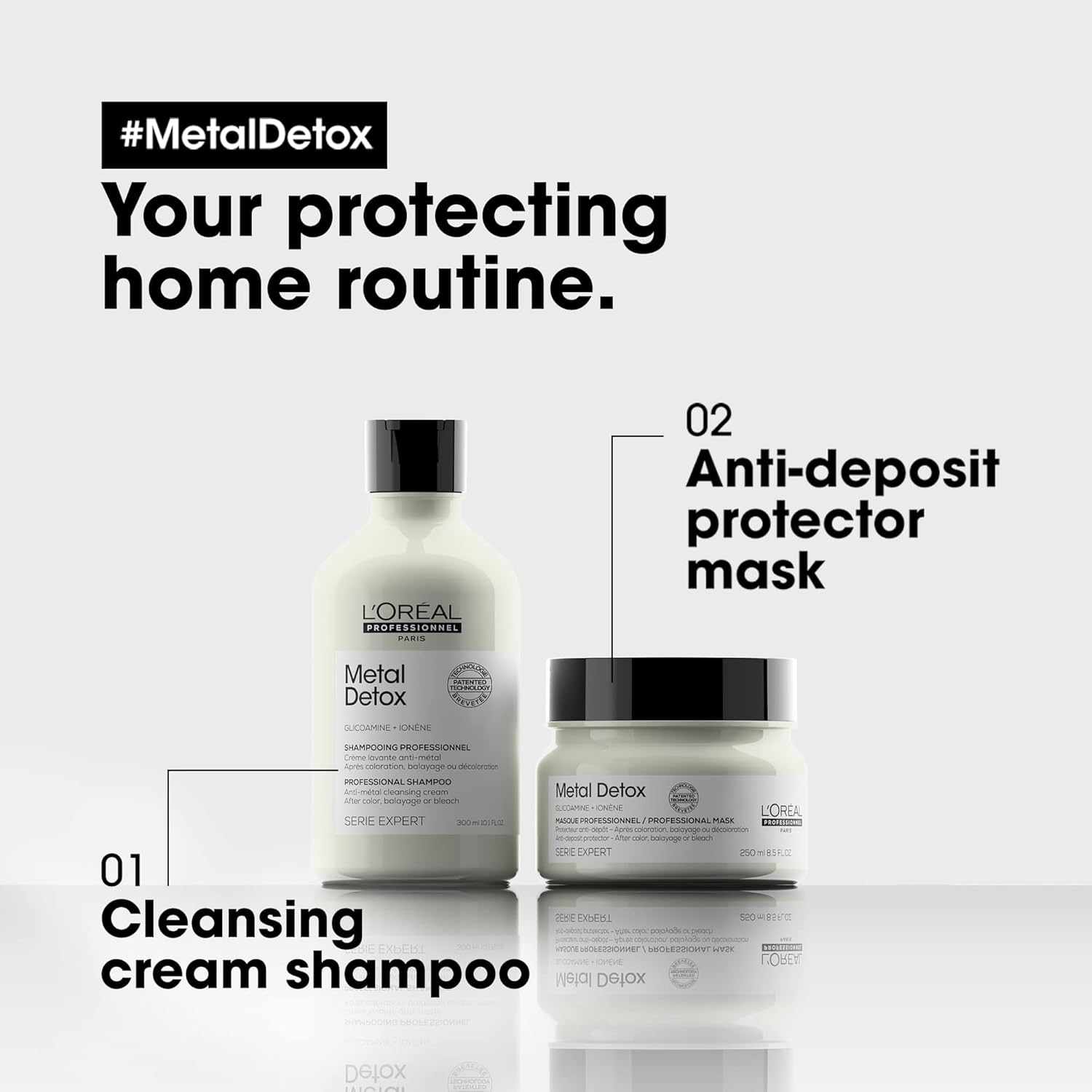 L’Oréal Professionnel Serie Expert Detox and Hydrate Routine for Damaged Hair, Metal Detox Shampoo, Mask with Absolut Repair Leave-in Oil, 300 ml, 250 ml and 90 ml, Bundle Set : Amazon.co.uk: Beauty