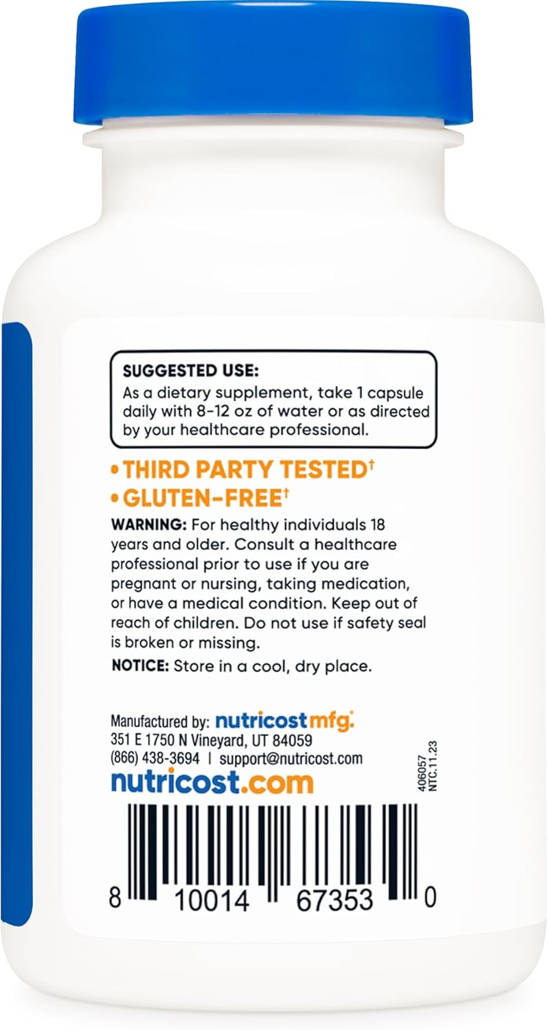 Nutricost Zinc Picolinate 30Mg, 120 Capsules - Gluten Free And Non-Gmo