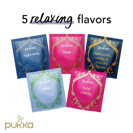 Pukka Tea Gift Box, Herbal Health Wellness Tea, Relax Selection Organic Tea, Best For Birthdays, Anniversaries & Holidays, 45 Tea Bags, 5 Flavors