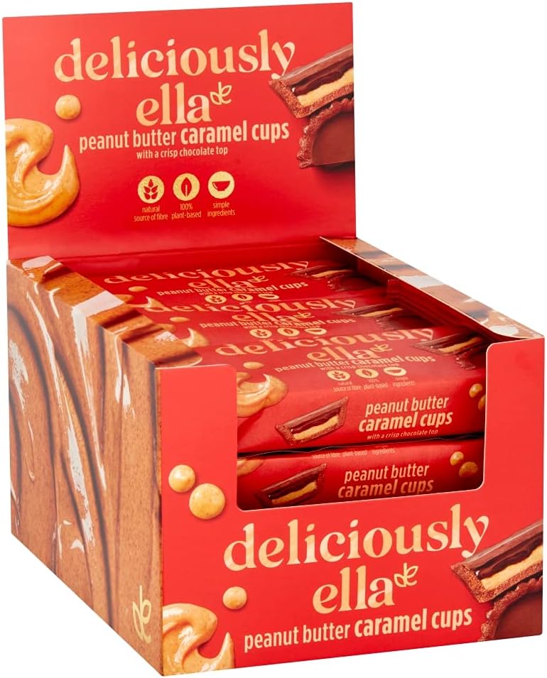 Deliciously Ella - Peanut Butter Caramel Cups, Vegan Friendly & Gluten Free (2 Cups Per Pack, 12 Packs)