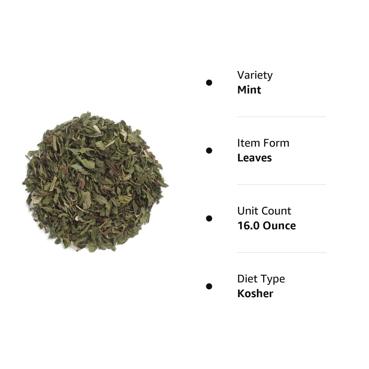 Frontier Organic Spearmint Leaf, 1-Pound Bulk, Chopped, Minty Fresh, Cooking, Teas & Herbal Body Care, Kosher, Non-Eto