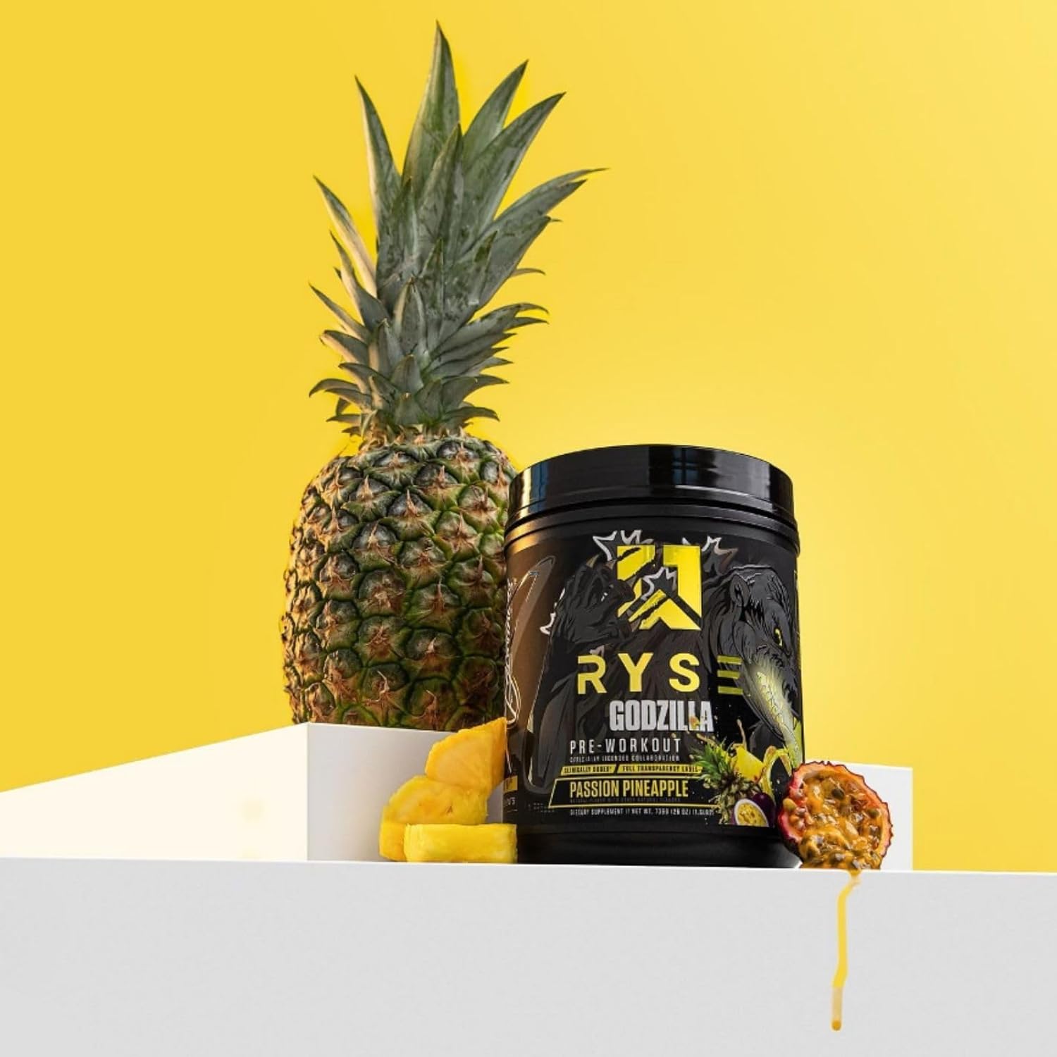 RYSE Up Supplements Noel Deyzel x Godzilla Pre Workout | Intense Pumps, Energy, & Focus | Citrulline & Beta Alanine | 400mg Total Caffeine | 40 Servings (Passion Pineapple) : Health & Household