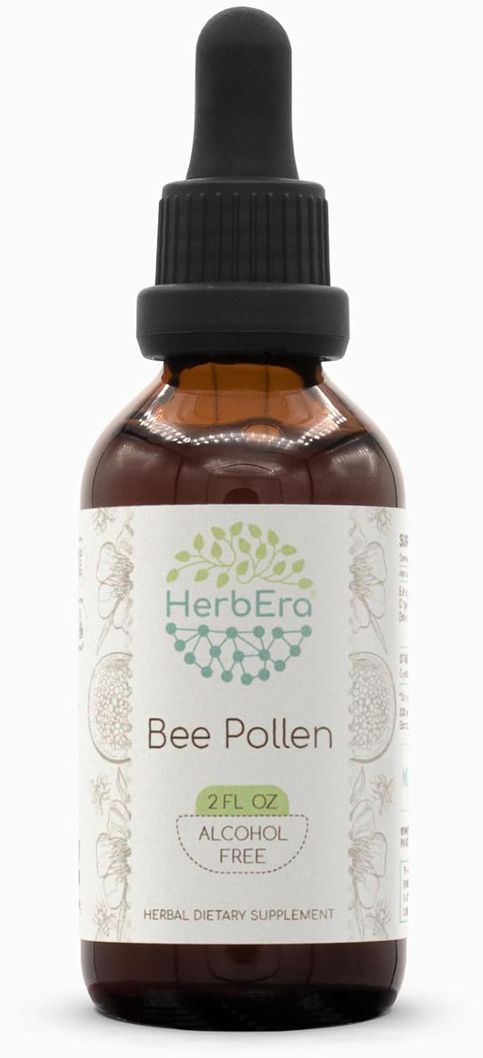 Bee Pollen B120 Alcohol-Free Herbal Extract Tincture, Super-Concentrated Bee Pollen (Bee Pollen) Dried Pollen (4 Fl Oz)