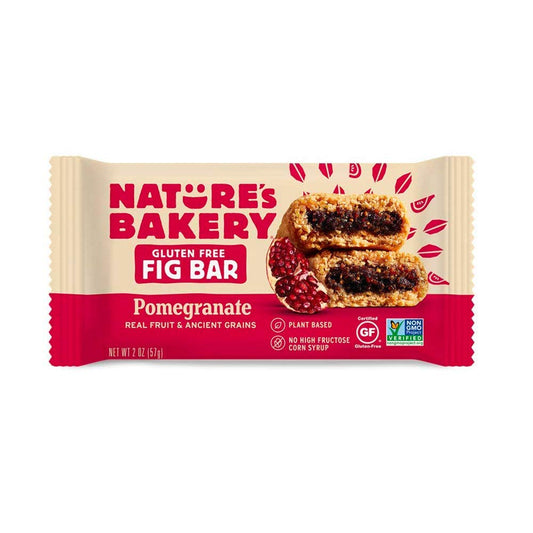 Nature’S Bakery Gluten Free Fig Bars, Pomegranate, Real Fruit, Vegan, Non-Gmo, Snack Bar, 1 Box With 6 Twin Packs (6 Twin Packs)