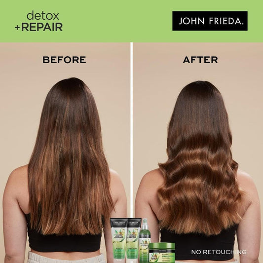 John Frieda Detox & Repair Conditioner 250 Ml, Hydrating And Smoothing Conditioner Dry, Stressed And Damaged Hair With Avocado Oil And Green Tea (Pack Of 2)